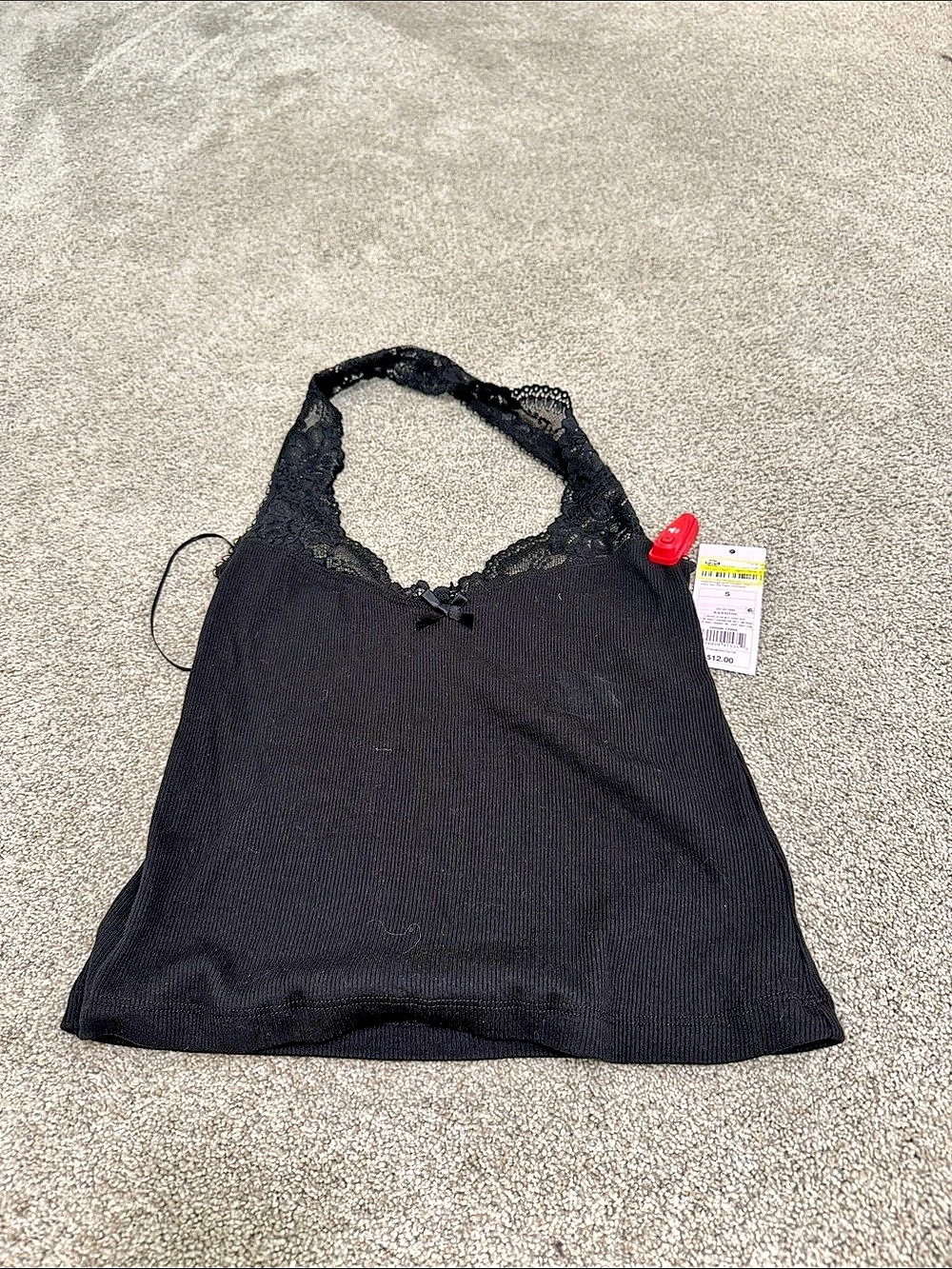 Wild Fable Women's Lace Halter Tank Top Black